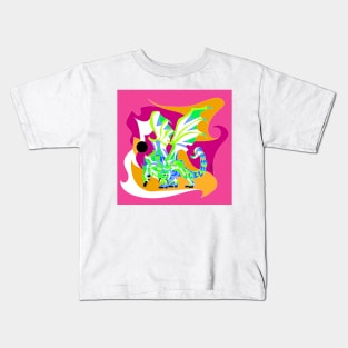 violet kaiju manticore ecopop monster art Kids T-Shirt